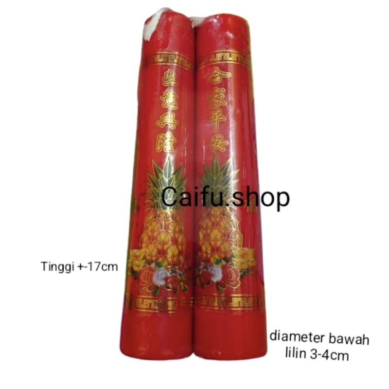 Lilin Sembahyang Merah Lilin Sepasang Merah /Lilin Merah Nanas
