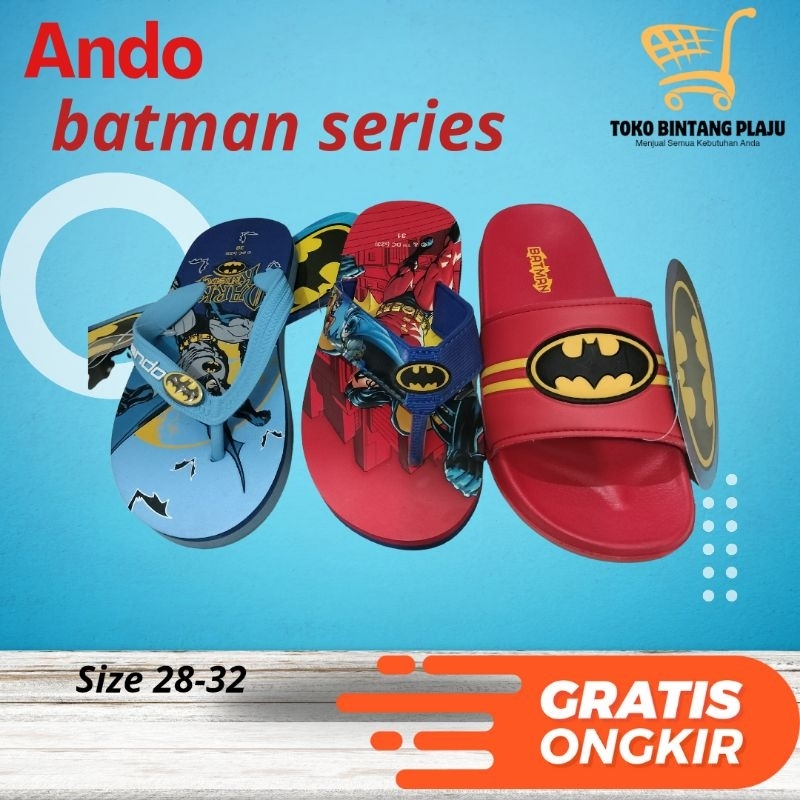 SANDAL ANDO ANAK BATMAN / SUPERMAN