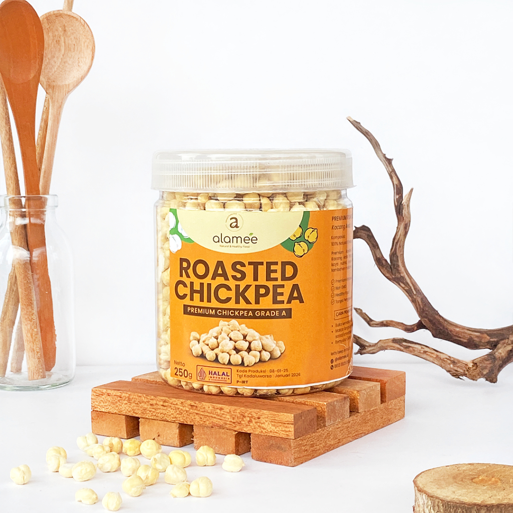 

ALAMEE Kacang Arab Roasted Chickpea Nut Adas Arap Gurih Matang Renyah Panggang Chickpeas 250gr