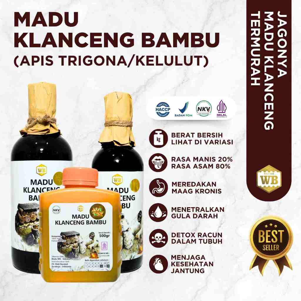 

WB Wild Bee - Madu Klanceng Bambu / Lebah Apis Trigona - Wild Bee - Kemasan Ekonomis - Beli 10 Gratis 1