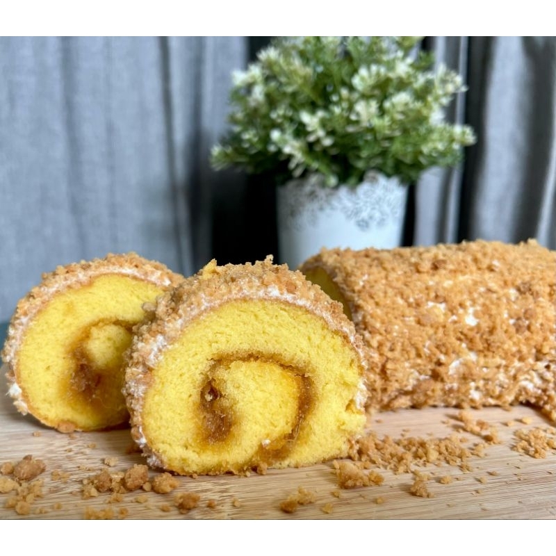 

Bolu gulung / Bolu gulung nanas crumble/pineapple roll cake crumble