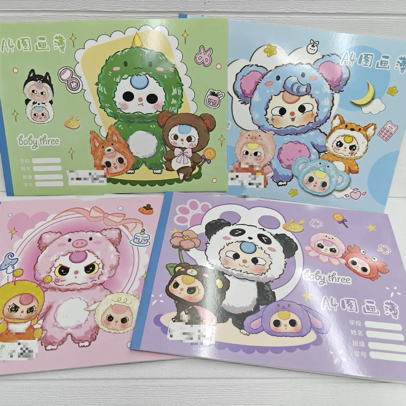 

Buku Gambar Ukuran A4 Drawing Book 15 lembar Plus Bonus 1 Lembar Stiker Motif baby three