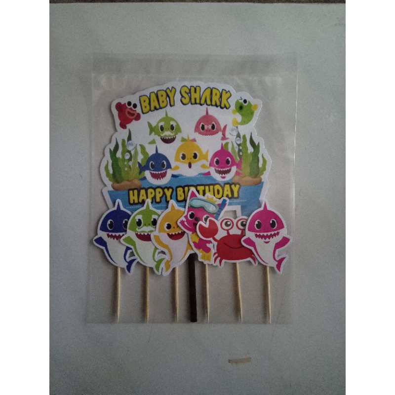 

topper cake baby shark besar