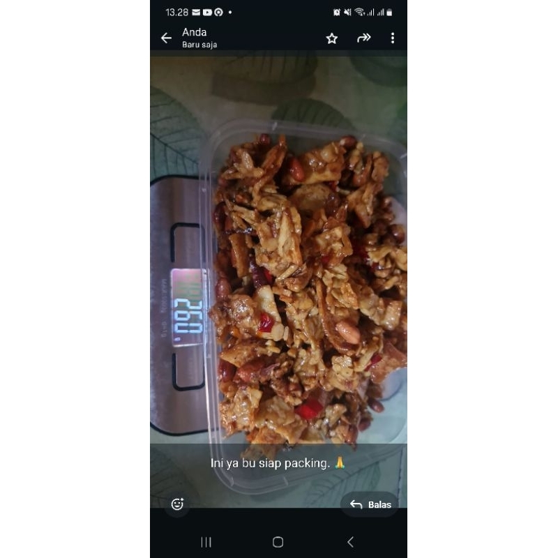 

kering tempe made by order