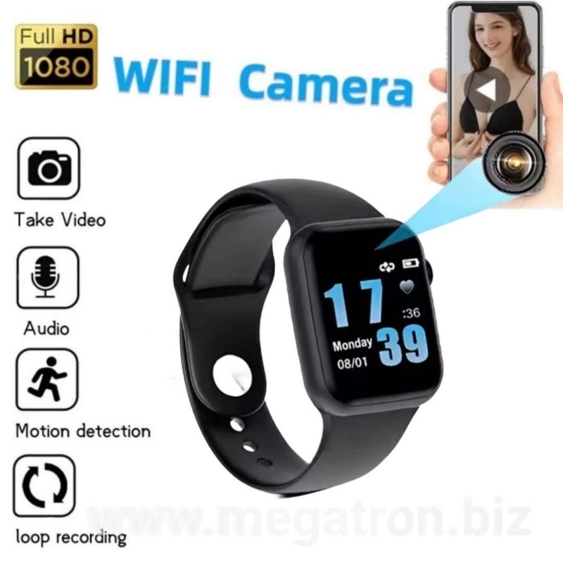 Wifi Spy Camera model Jam Tangan - liat Rekaman langsung di HP Android