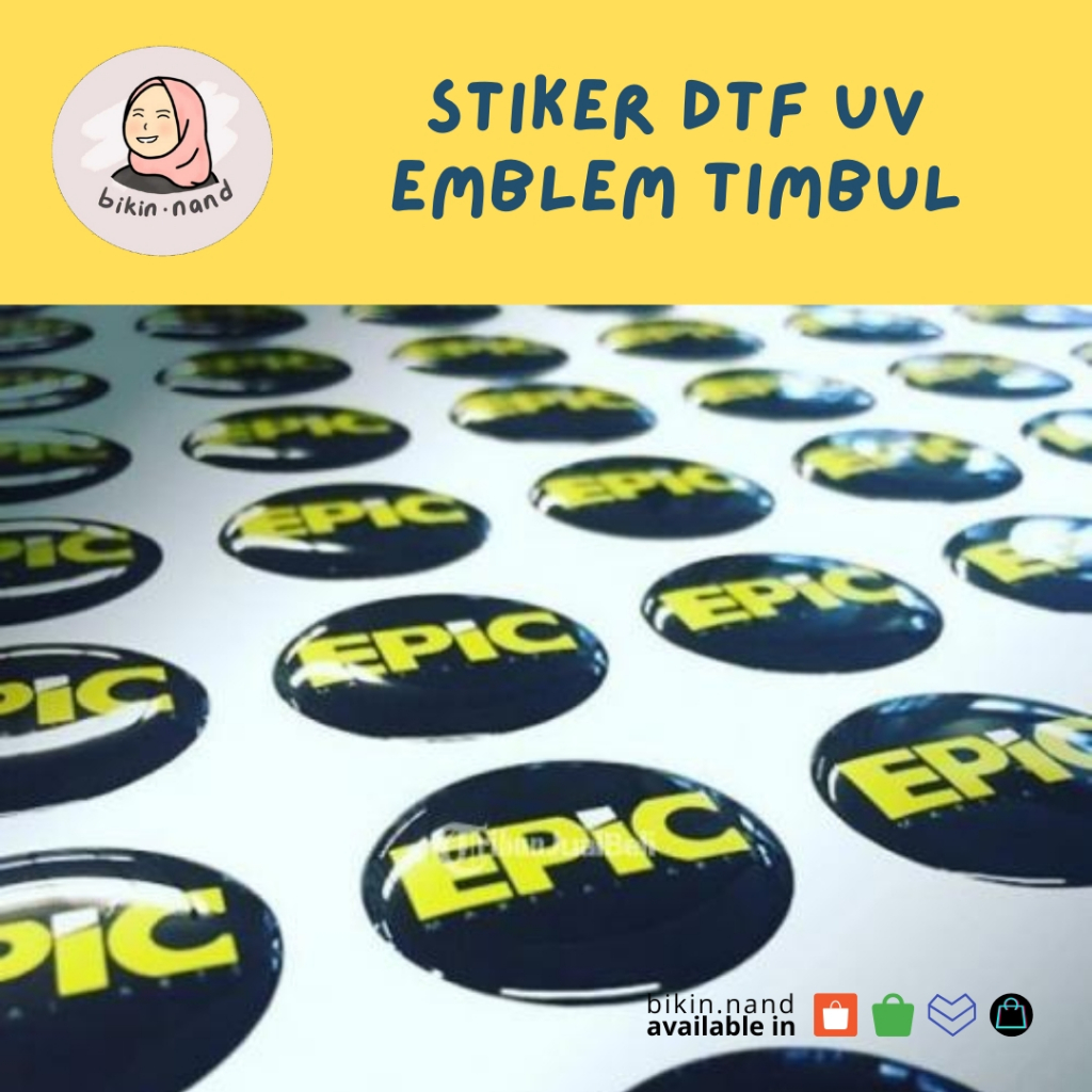 

Stiker Timbul - DTF UV Hycan SATUAN