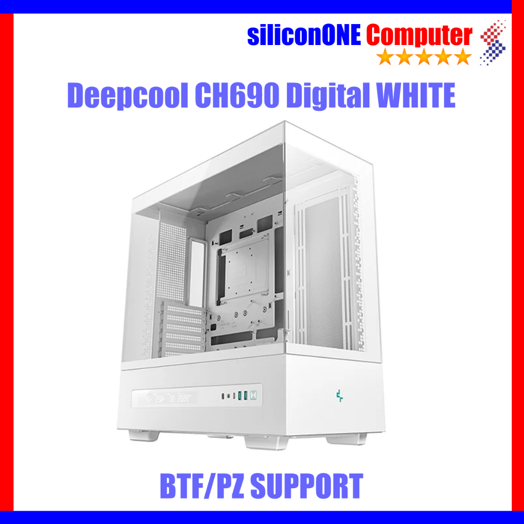 Deepcool CH690 Digital WHITE ATX BTF PZ 0FAN GPU 450MM CPU 182MM