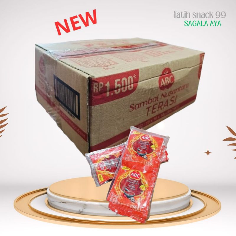 

SAMBAL TERASI ABC 1 KTN ISI [ 10PK x 10sch x 18g ] PEDAS SIAP SAJI