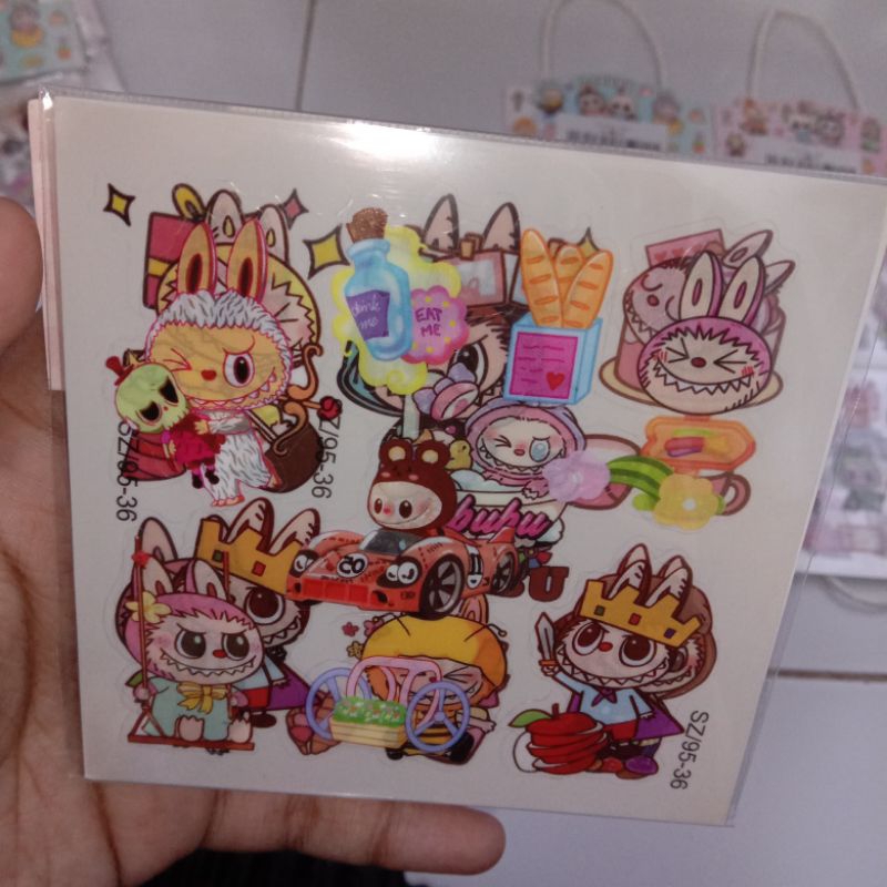 

INDAH JAYA STORE | Sticker labubu - stiker motif labubu tas