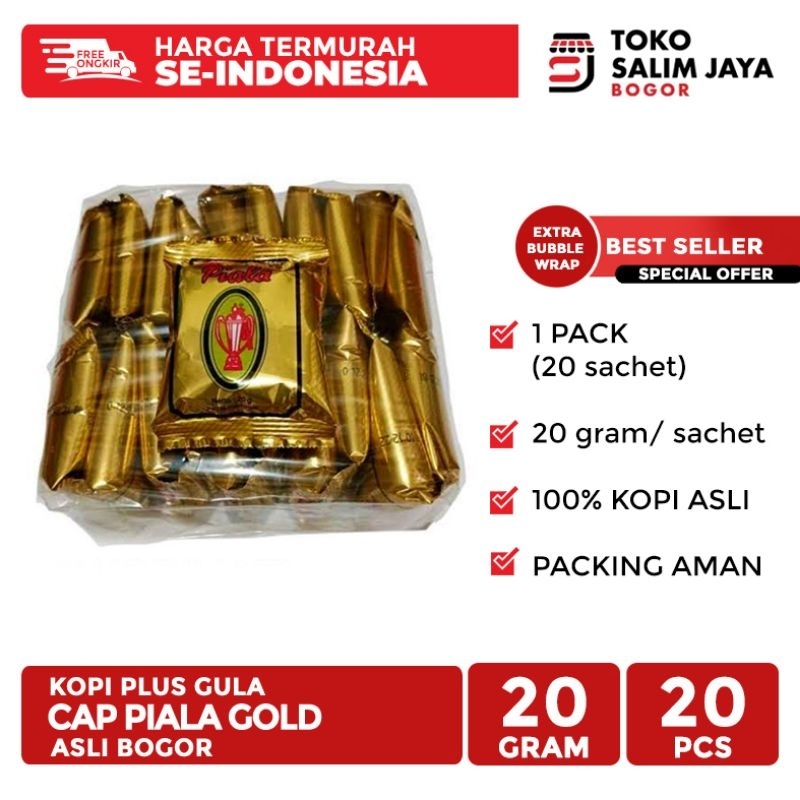 

Kopi Gula Piala Gold Isi 20 Sachet X 20 Gram