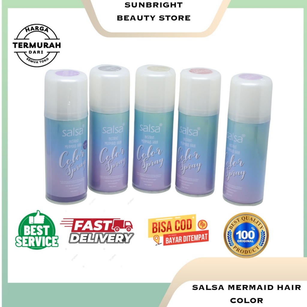 SALSA Instant Mermaid Hair Color Spray - Semir Rambut Temporary - Cat Rambut / Semir Rambut Non Perm