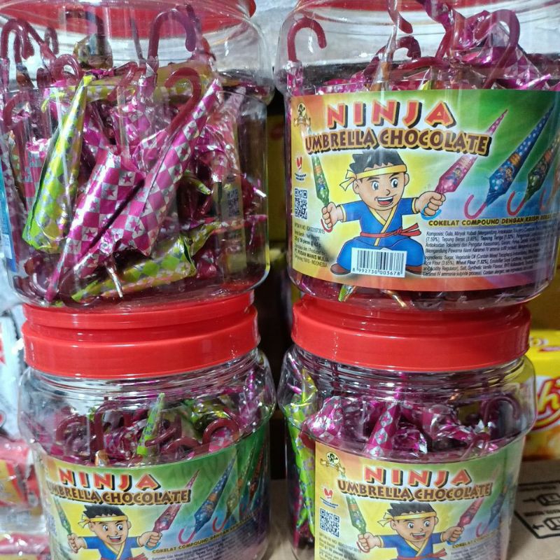 

COKLAT PAYUNG NINJA TOPLES@50PCS