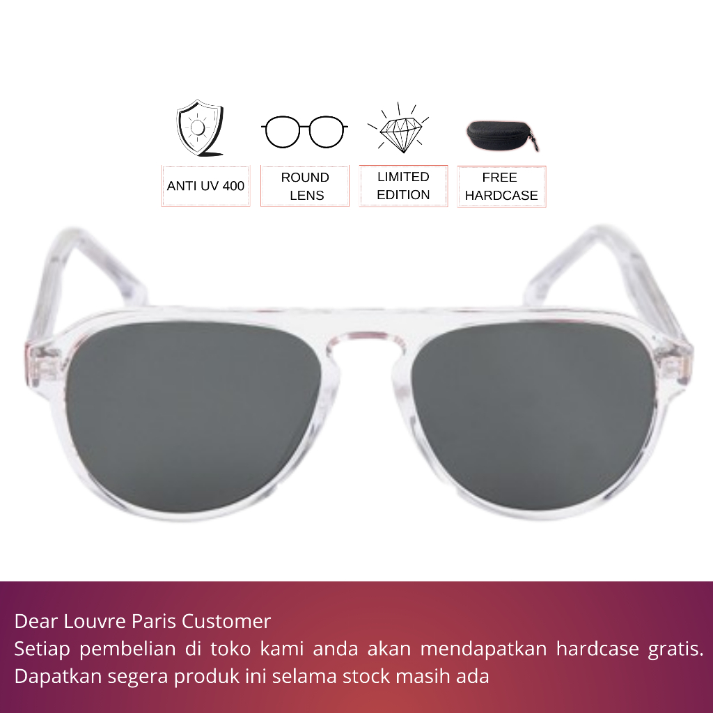 Luvoir Kacamata Pria Wanita Antiradiasi Fashion Sunglasses Bahan Premium
