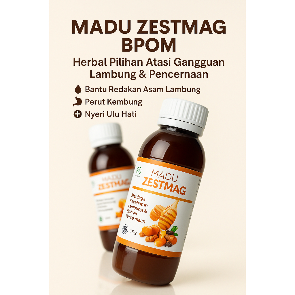 

Madu Zestmag BPOM - Herbal Pilihan Atasi Gangguan Lambung & Pencernaan