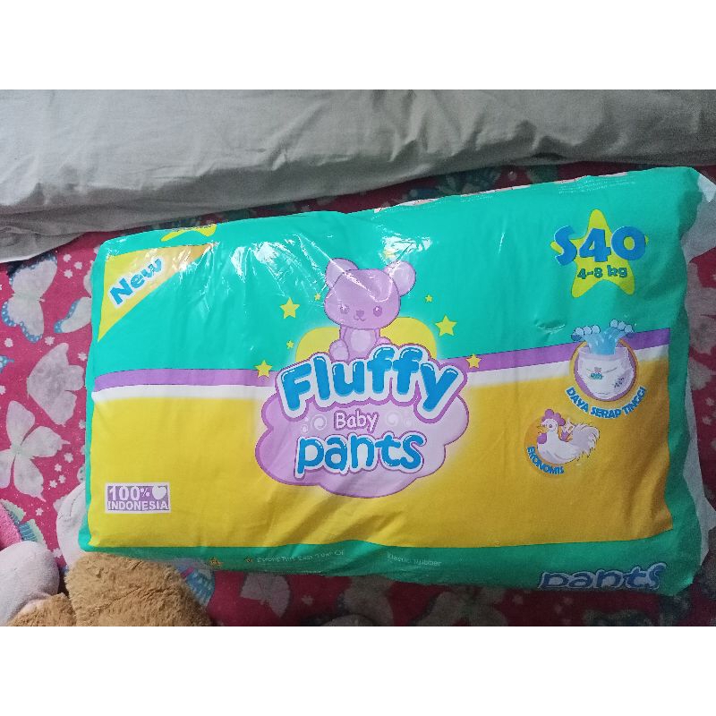 Pampers Fluffy baby pants (size S, M, L, XL, dan XXL)