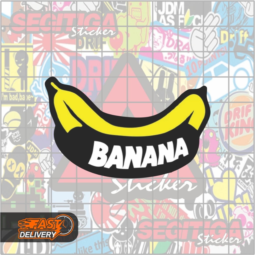 

Sticker Banana Ukuran 6.5 x 4 Cm