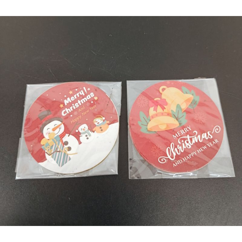 

Stiker Bulat Natal Merry Christmas Segel 5cm 5 Pcs