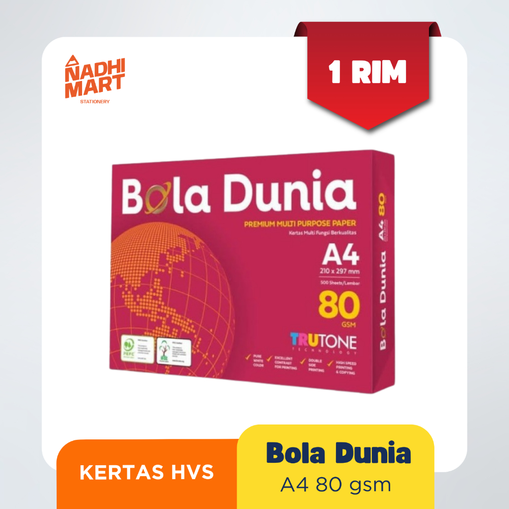

BOLA DUNIA KERTAS HVS A4 80GSM