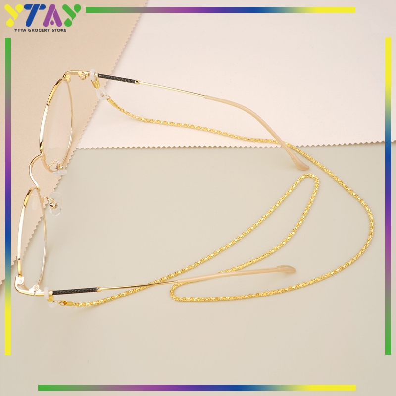 Tali Kacamata Titanium Anti Karat Rantai Fashion Multifungsi untuk Kacamata & Masker Harian