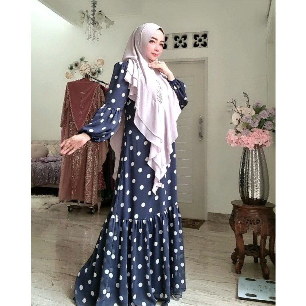 DRESS ANDINI DAILY TANPA KHIMAR FULL CRYSTALL BY FAESTA SYAR'I