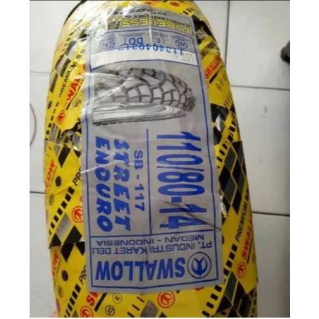 Ban Luar Tubeless (TL) Ring 14 Swallow Street Enduro SB -117 Semi Trail 100/80-14 & 110/80-14 Swallo