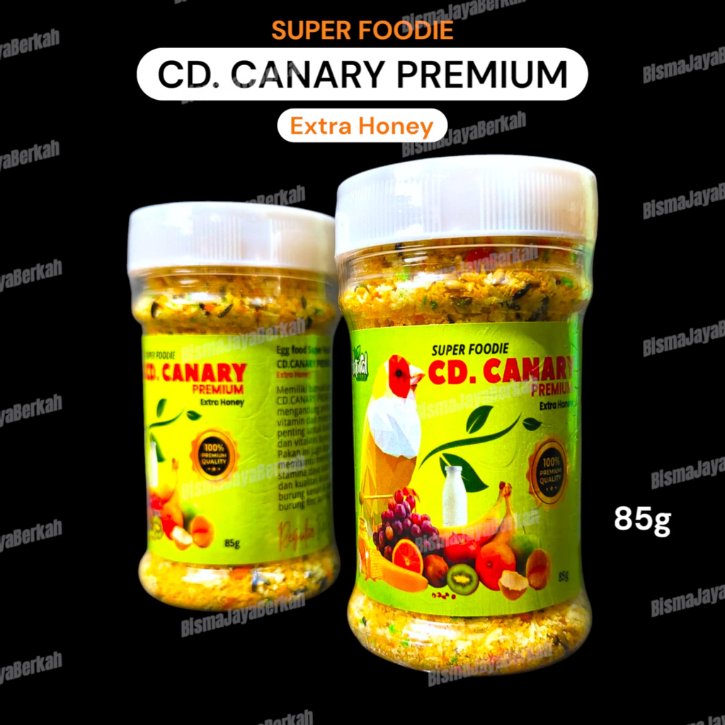 CD CANARY PREMIUM EGGFOOD SUPERFOODIE 85 gram makanan KENARI DAN FINC extra honey
