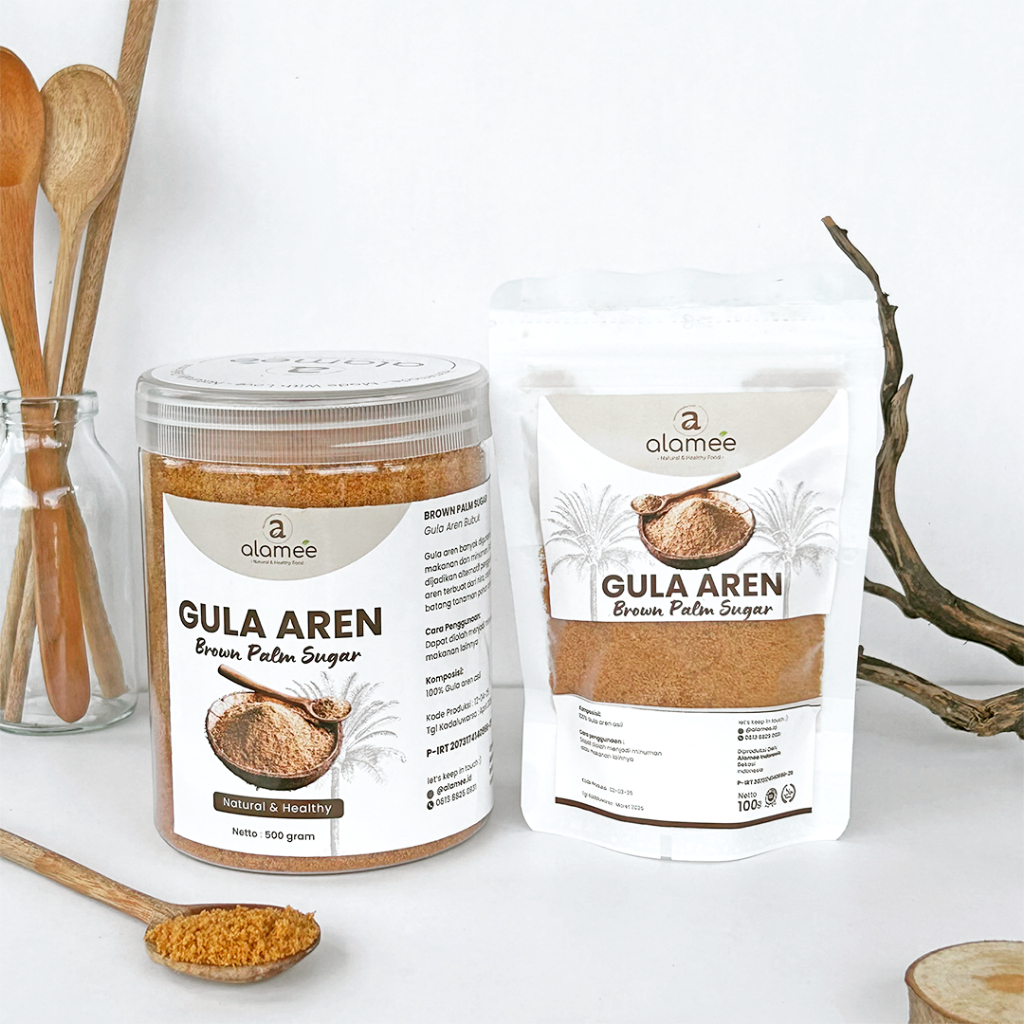 

ALAMEE Gula Aren Bubuk Organik Asli Palm Sugar Semut Powder Natural Organic Pure