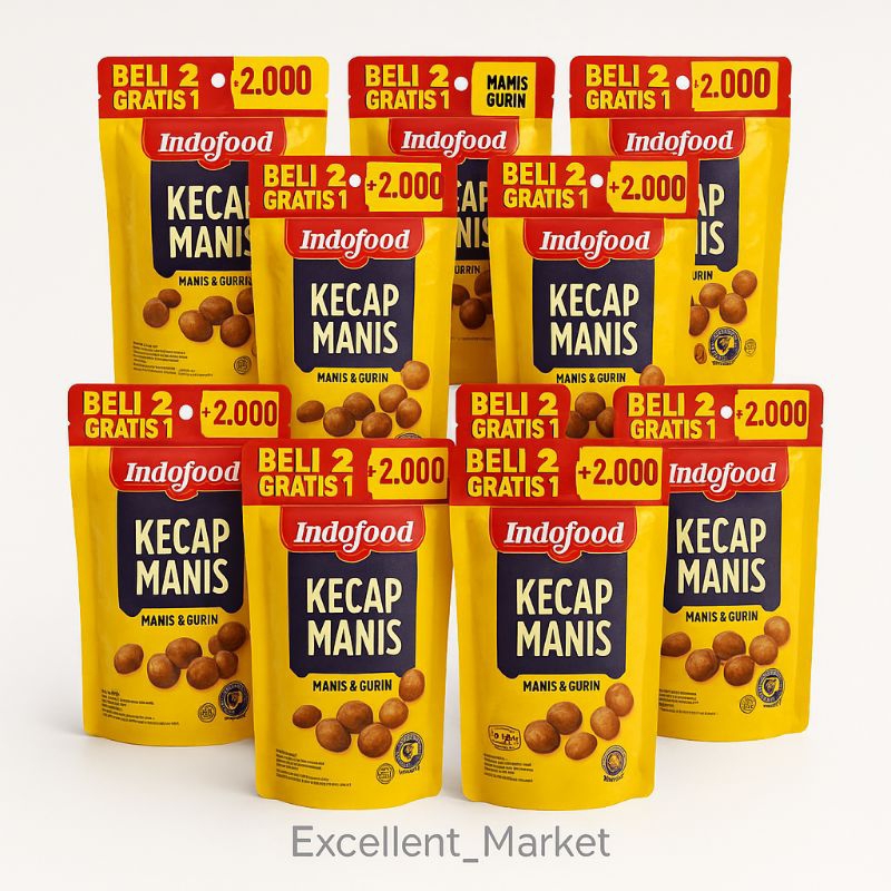 

(9 pcs) Kecap Manis Indofood 77ml