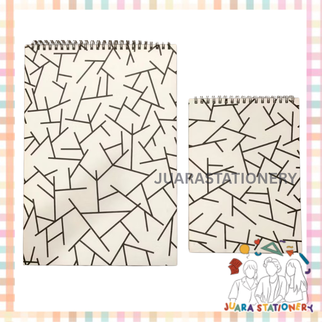 

JUARASTATIONERY Sketch Book Motif Abstrak A5 A4 / Buku Gambar Premium Buku Sketsa