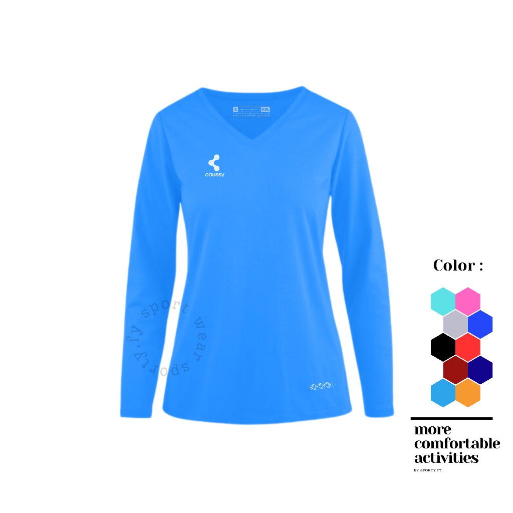 Baju Senam Wanita Muslim Jumbo Aerobic Lengan Panjang | Kaos Atasan Olahraga Wanita Yoga Gym Fitness