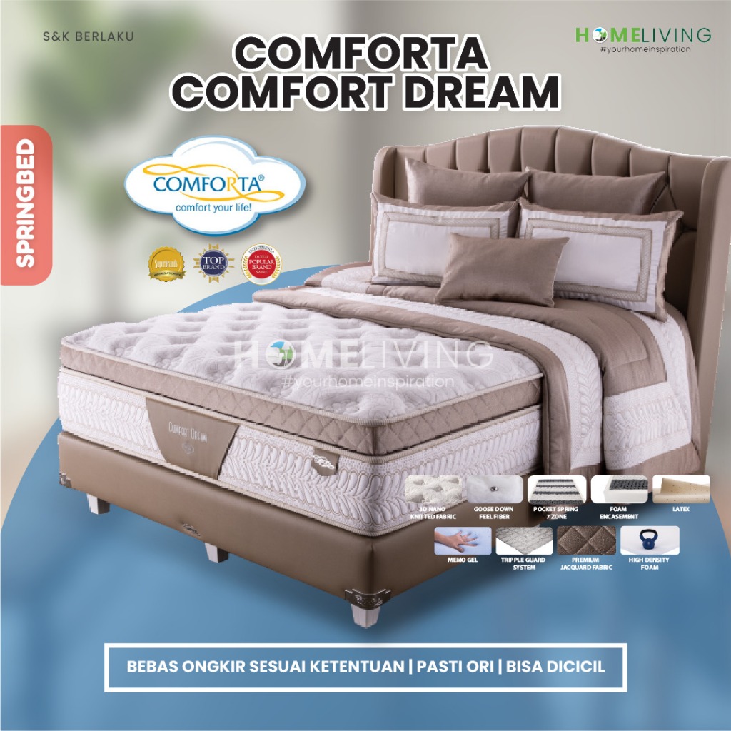 HOMELIVING - COMFORT DREAM - SPRINGBED COMFORTA - KASUR COMFORTA - MATRAS COMFORTA