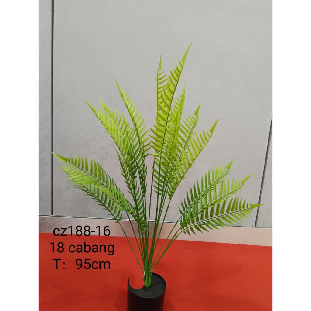Daun Pakis Artificial - Daun Pakis Latex Premium - Daun Pakis 18 Cabang - Daun Pakis dekorasi hias