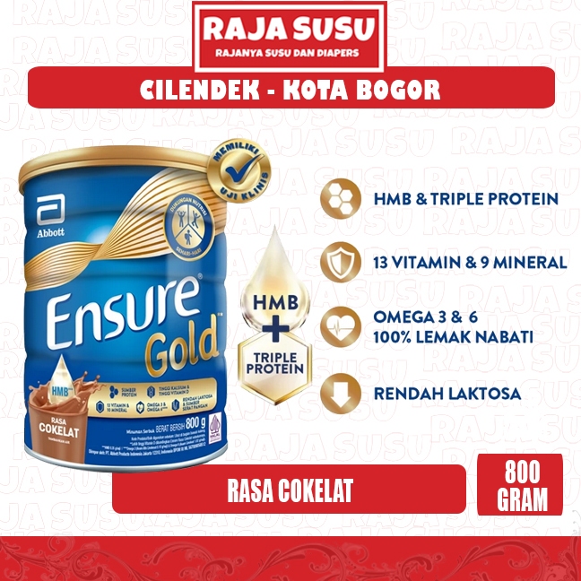 

ENSURE GOLD COKELAT 800GR - RAJA SUSU
