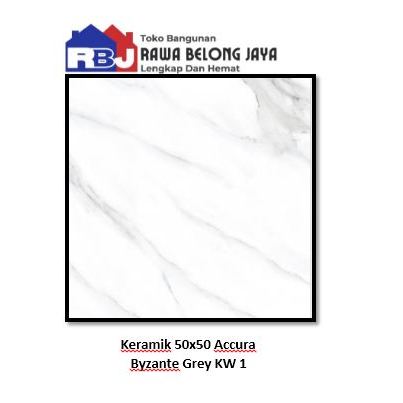 Keramik 50x50 Accura Byzante Grey KW1 / Keramik Lantai Glossy