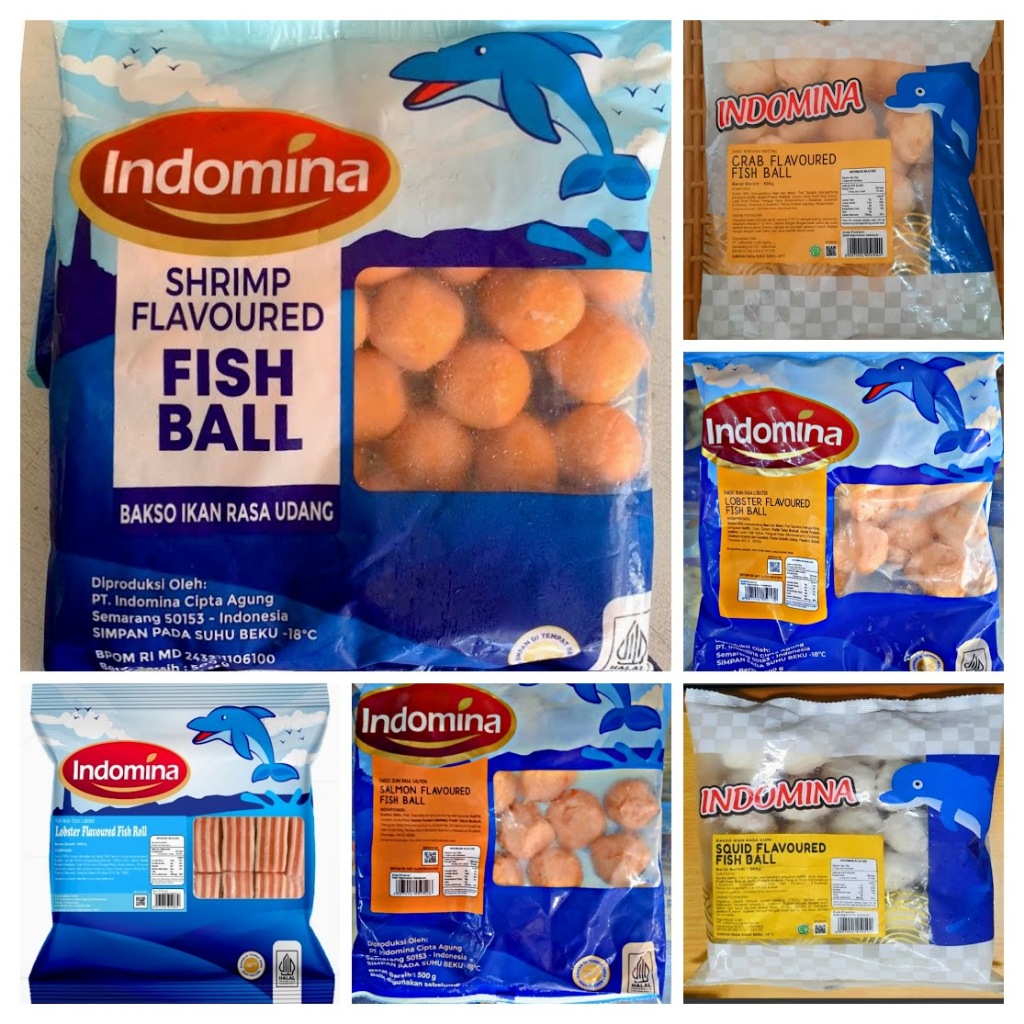 

Indomina Flavoured Series Frozen | Bakso Rasa Crab, Lobster, Salmon, Shrimp, Squid | 500gr