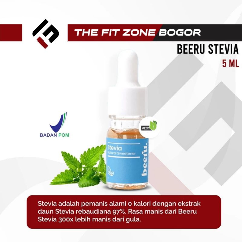 

BEERU Stevia Natural 15 ML & 5 ML Sweetener Pengganti Gula Sehat Pemanis Alami Nol Kalori Suga