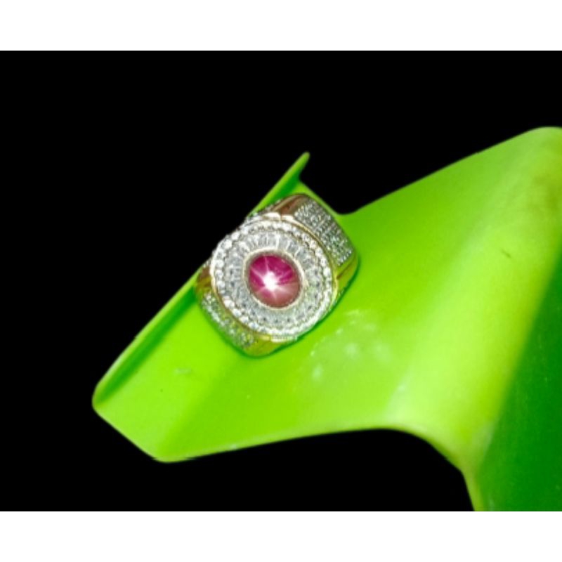 Cincin Blue safire Ruby zamrud Blue topaz