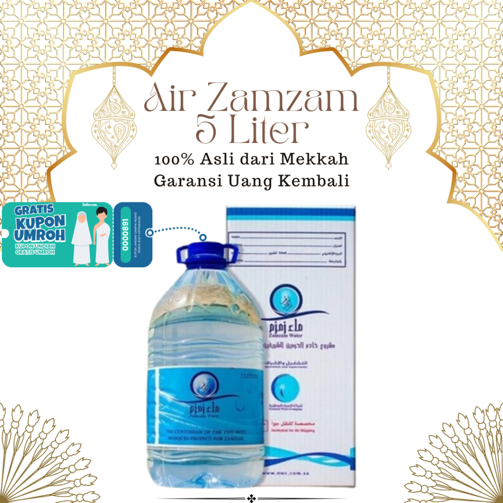 

Air Zam-Zam Asli Galon 5 Liter + Box Eksklusif