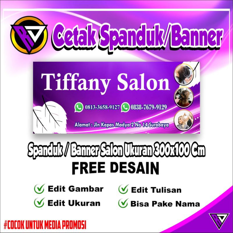 Spanduk Banner Salon Costum Design