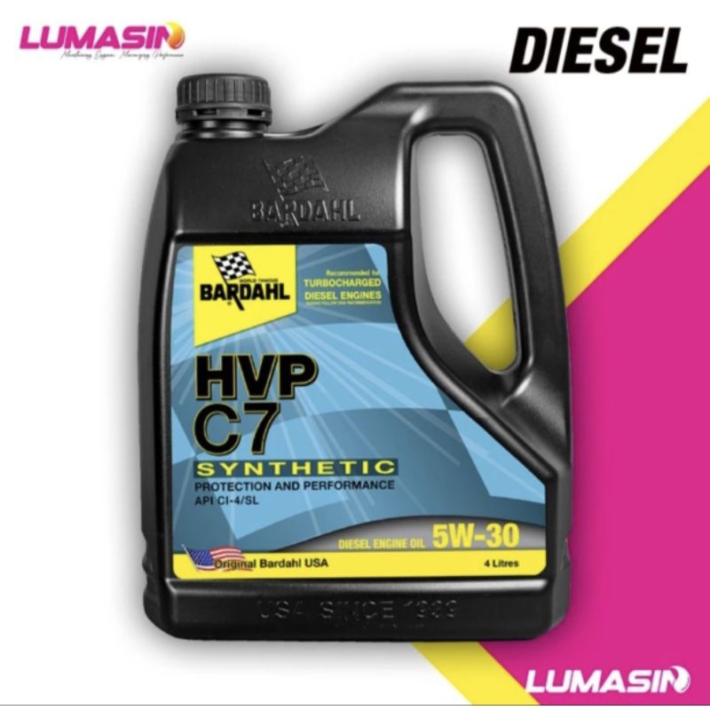 Bardahl HVP C7 5W-30 CI-4/SL Synthetic - Oli Mesin Diesel - 4L