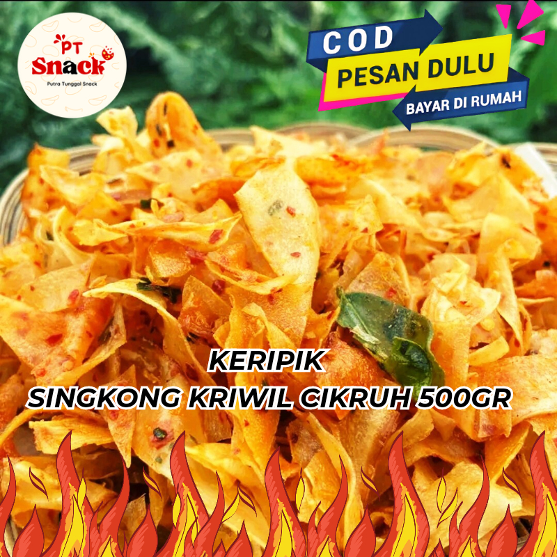 

Keripik Singkong Kriwil Cikruh 500 Gr Kripik Singkong Pedas Chili Oil