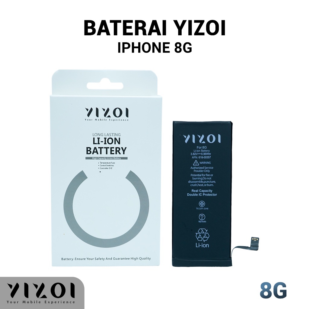 BATERAI IPHONE 8/ IPHONE 8G (ORI + DOUBLE POWER/ YIZOI)
