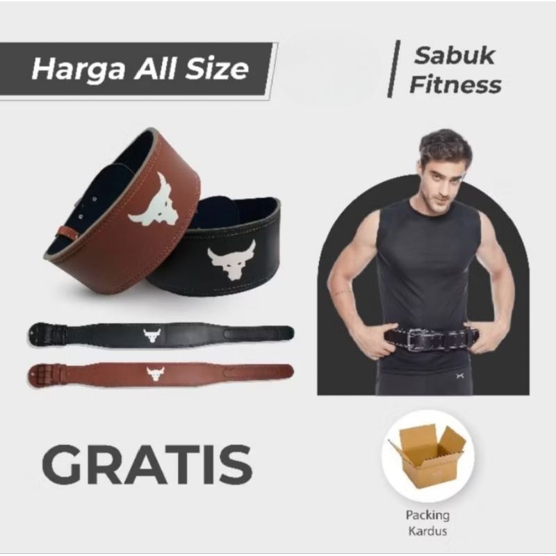 SABUK GYM FITNESS - BAHAN SEMI KULIT -(DurabilityPower)