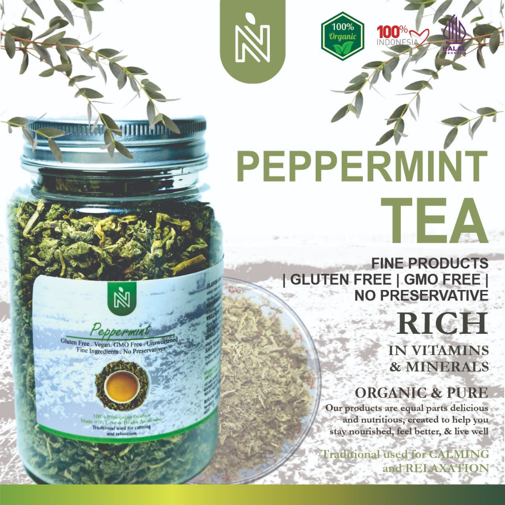 

BENUTRIVA Taiwan Peppermint Tea Import / Teh Daun Peppermint / Teh Insomnia 10gr - 100gr