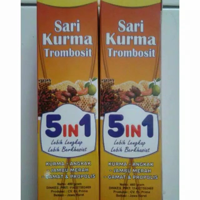 

sari kurma trombosit 5in1 | sari kurma angkak prima herbal isi 470ml