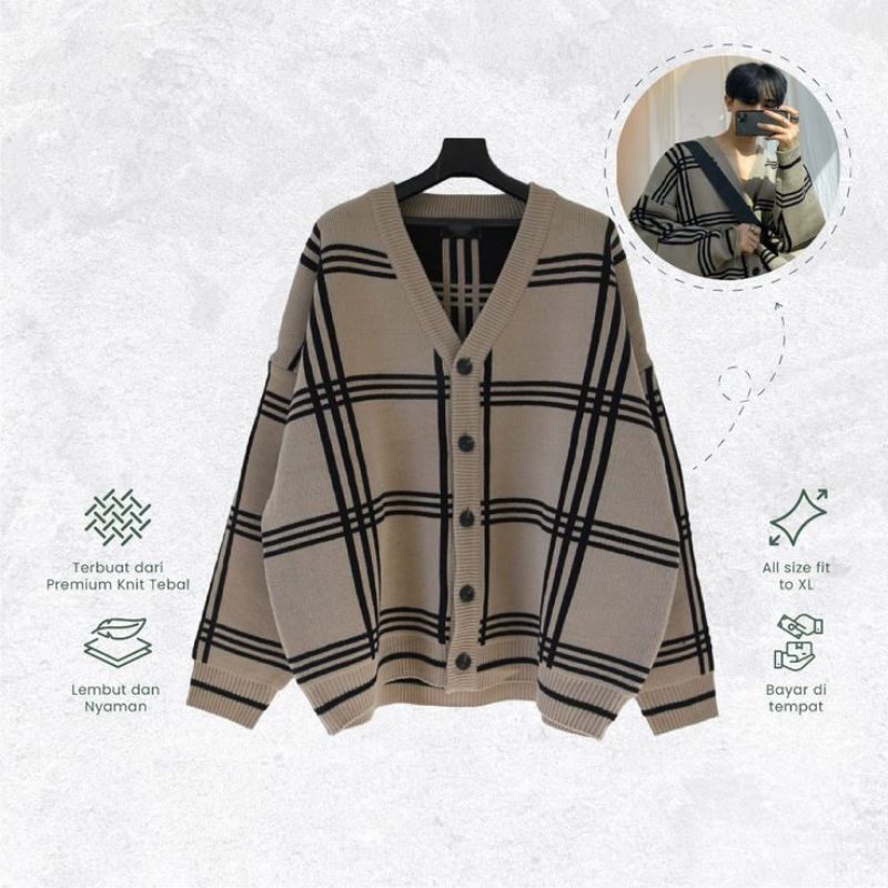 Cardigan Mingyu Oversize