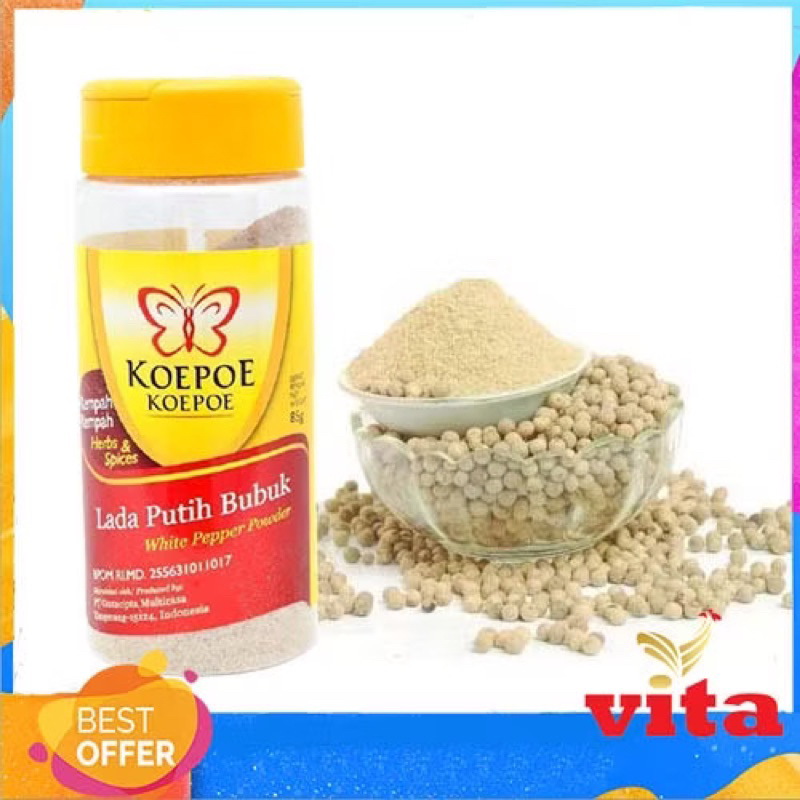 

Koepoe Koepoe Lada Putih Bubuk 85g