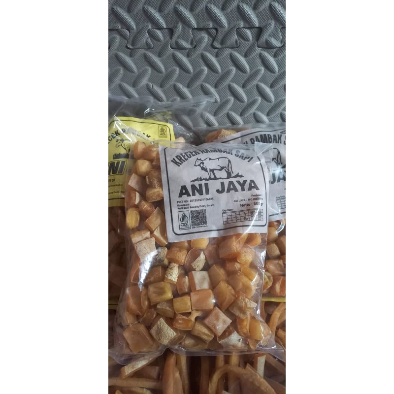 

Krecek Rambak Kulit Sapi Varian Kotak/ Dorokdok Khas Mojokerto Gurih Enak Renyah