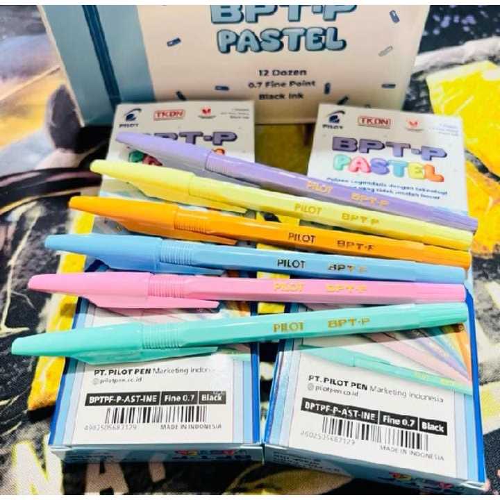 

(1 Pack) Pulpen Bolpen PASTEL Bolpoint Pilot BPT - P PASTEL COLOR / BPTP Asli Original
