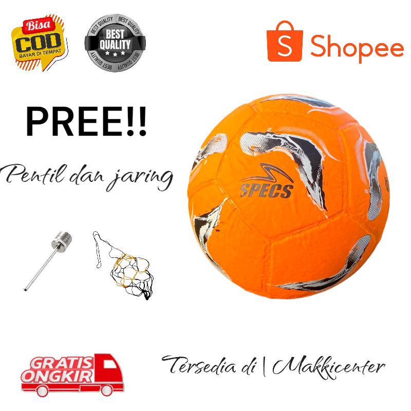 Bola Sepak SPECS CHAMPION SERIES SIZE 5 Specs Bola murah gratis pentil dan jaring Bola specs size 5